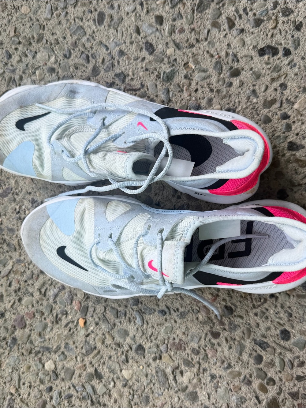 Nike White, Black & Hot Pink Women's Athletic Sneakers